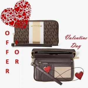 Michael Kors Brown and Gold Wallet